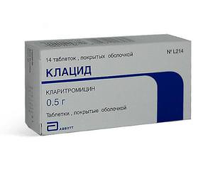 Антибиотик клацид Описание препарата клацид